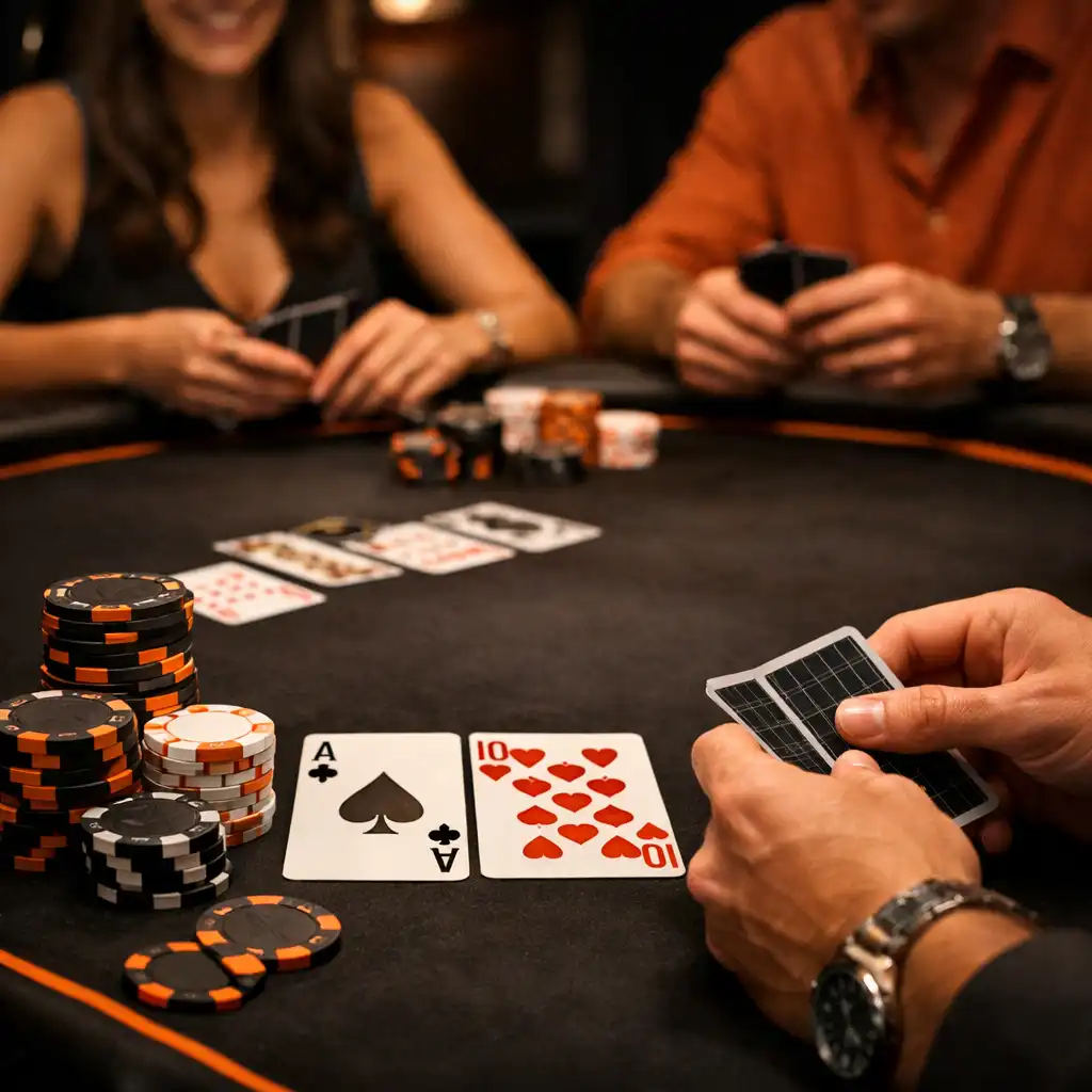 Rekreacyjny wieczór pokerowy offline z profesjonalną obsługą podczas eventu organizowanego przez MARTIN Lysiane, Fabienne